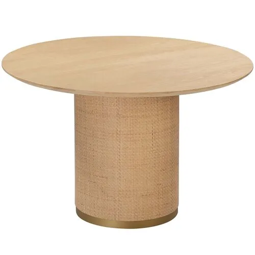 Psalm 49" Round Dining Table - Natural - Handcrafted