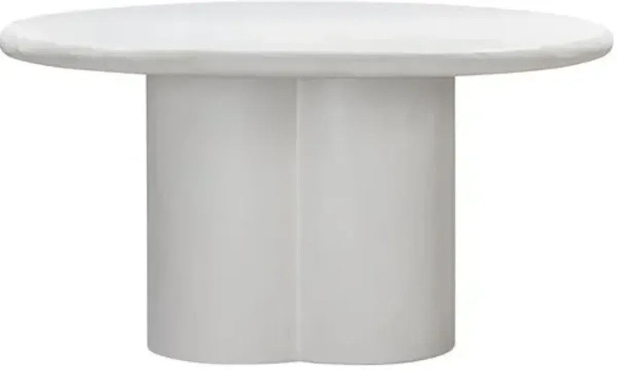 Zuma Faux-Plaster 59" Round Dining Table - Handcrafted