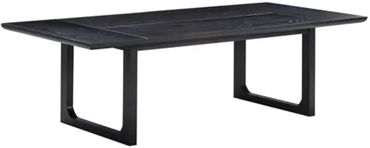 Suren 102" Rectangular Dining Table - Black - Handcrafted