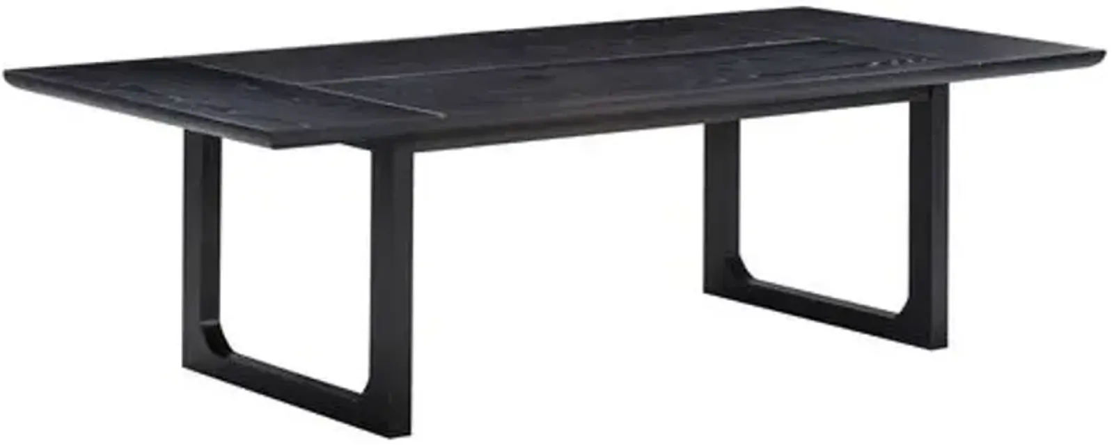 Suren 102" Rectangular Dining Table - Black - Handcrafted