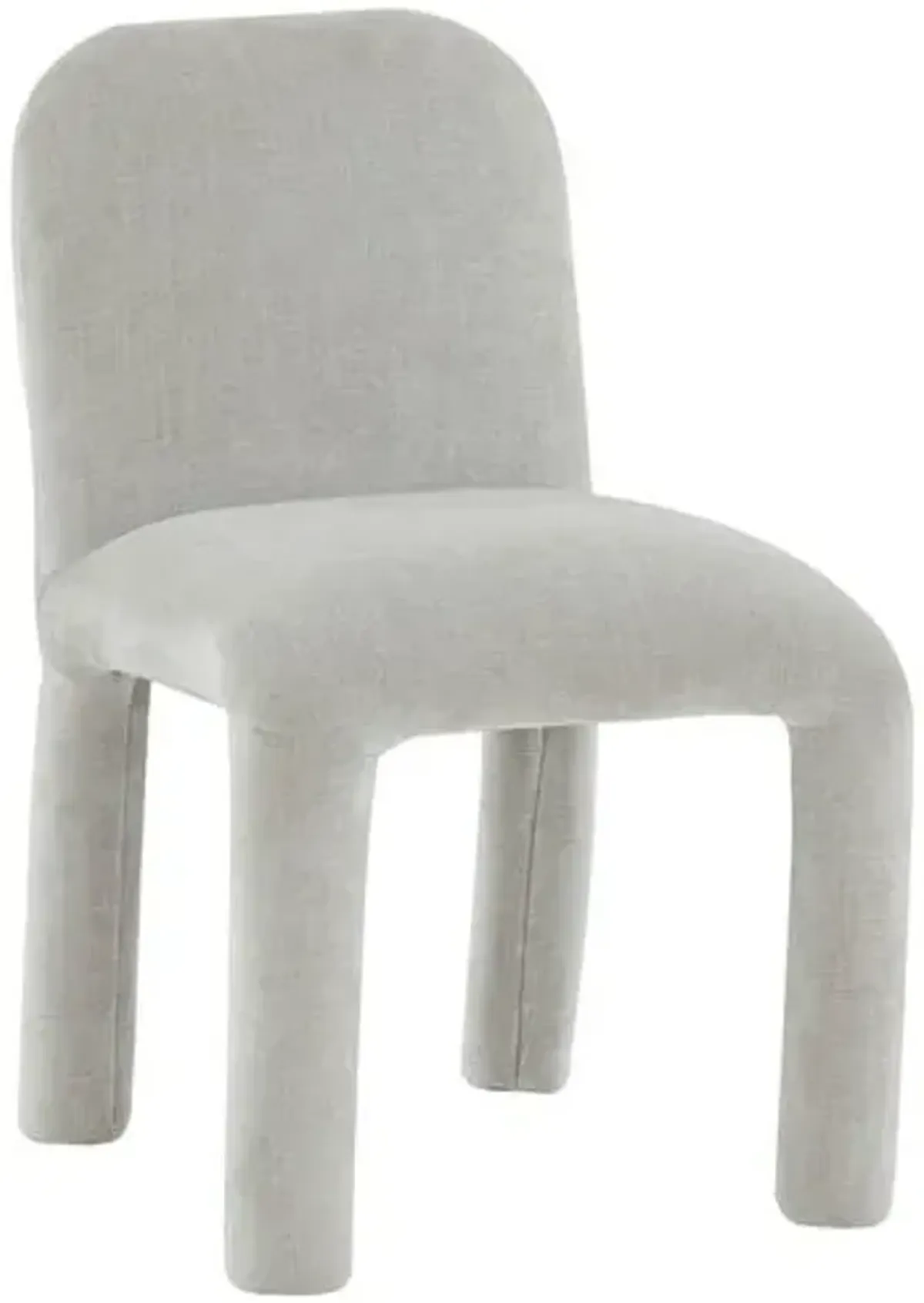 Krew Chenille Dining Chair - Handcrafted - Gray