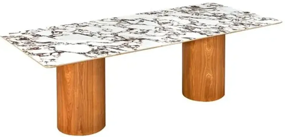 Jules Ceramic 94" Rectangular Dining Table - Handcrafted