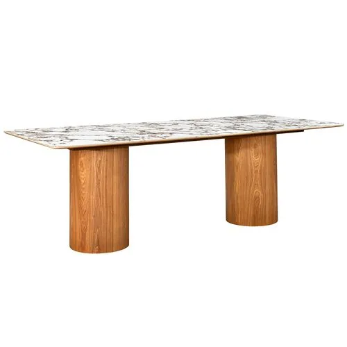 Jules Ceramic 94" Rectangular Dining Table - Handcrafted