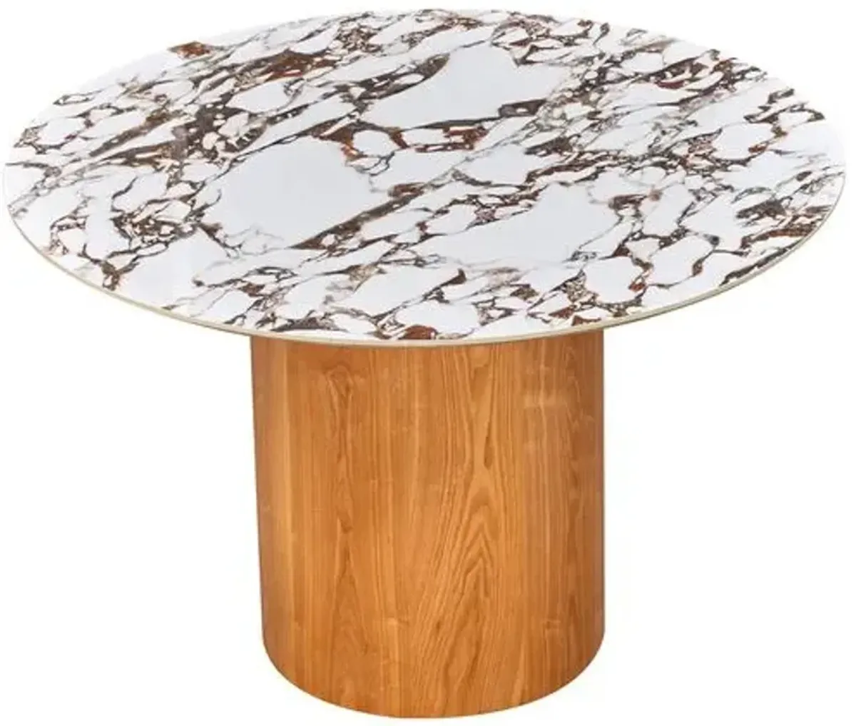 Jules Ceramic 47" Round Dining Table - Handcrafted