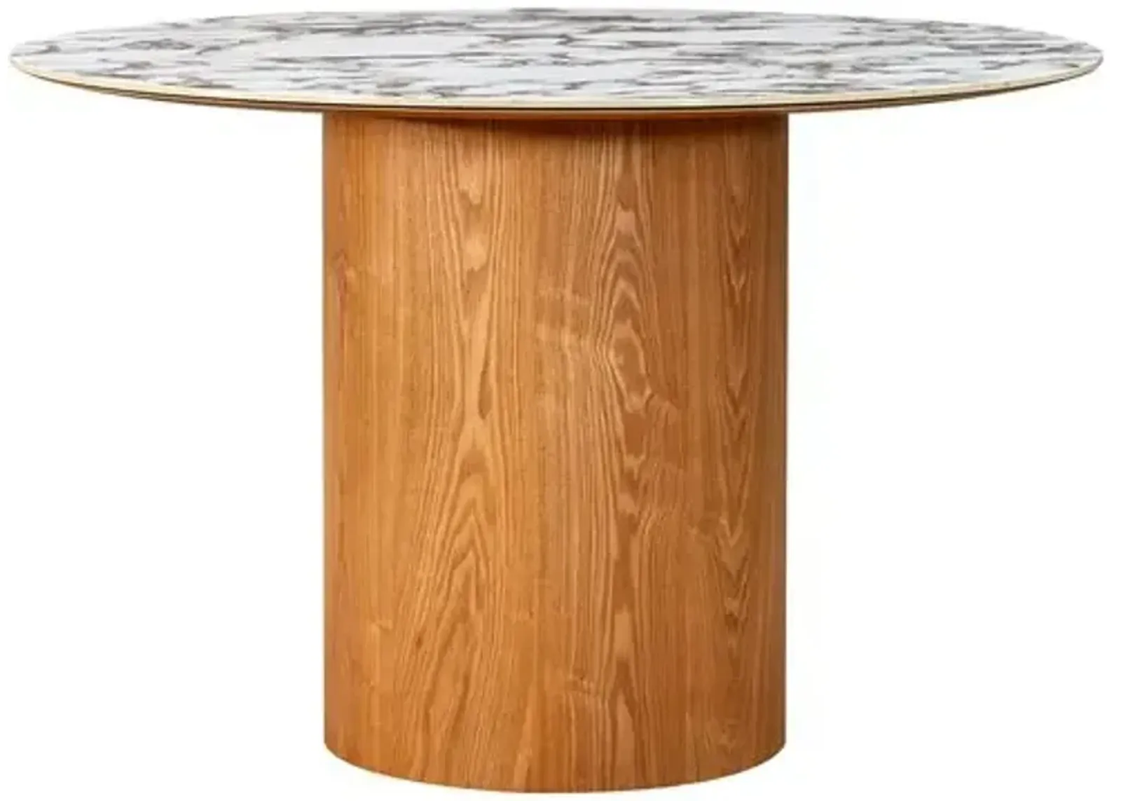 Jules Ceramic 47" Round Dining Table - Handcrafted