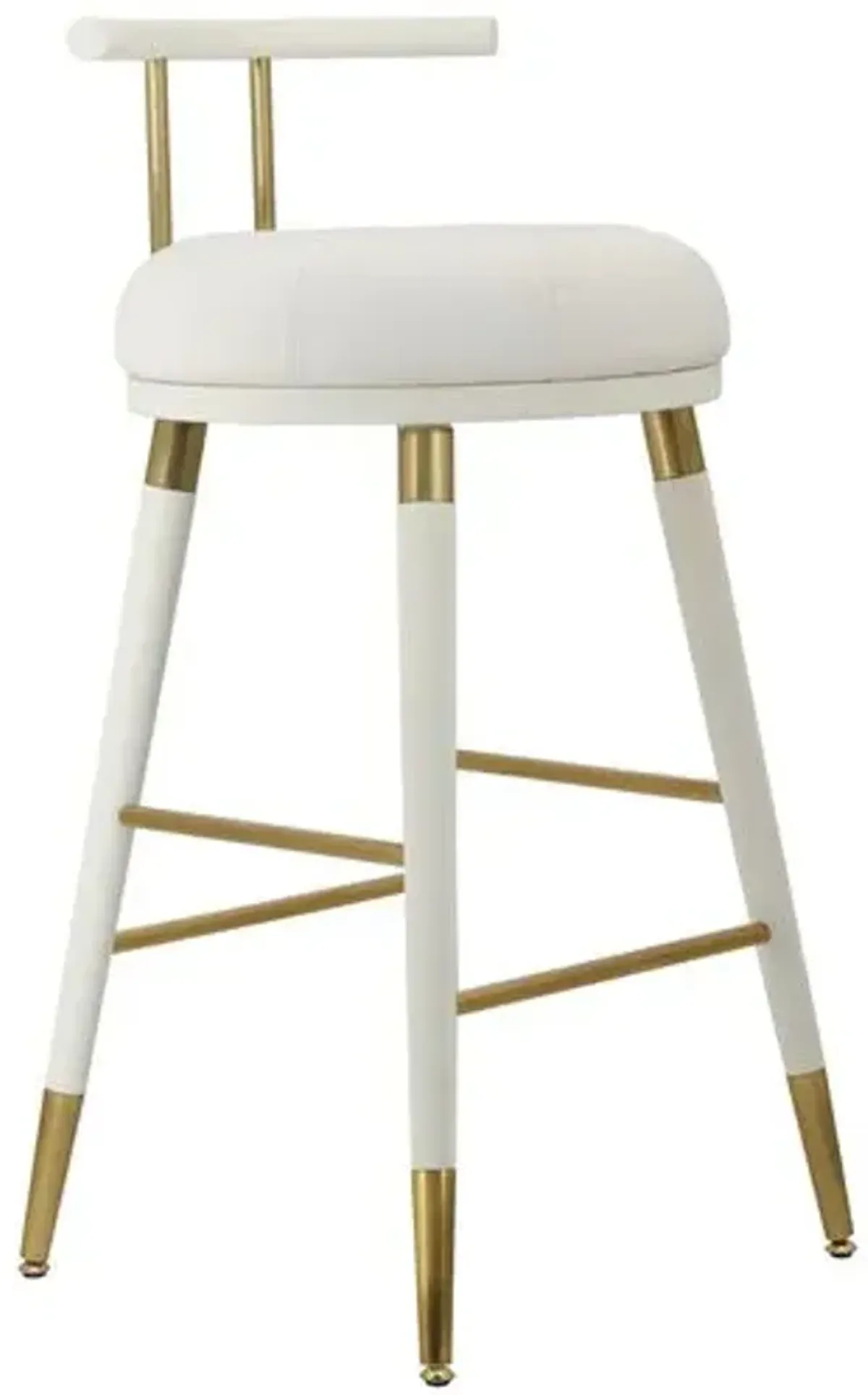 Jairo Vegan Leather Barstool - Cream - White