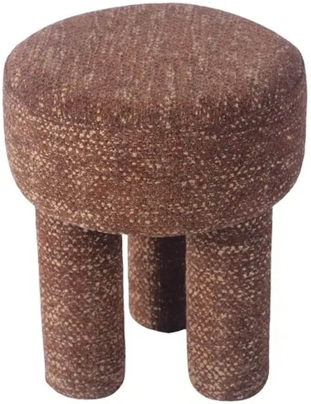 Tina Nubby Accent Stool - Handcrafted - Brown