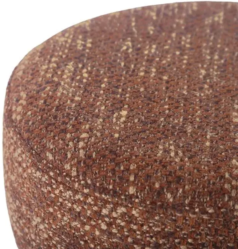 Tina Nubby Accent Stool - Handcrafted - Brown