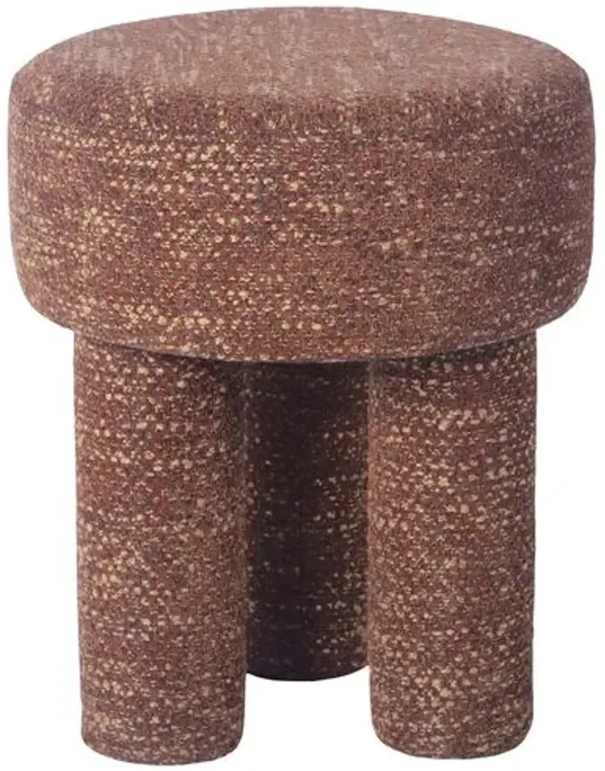 Tina Nubby Accent Stool - Handcrafted - Brown