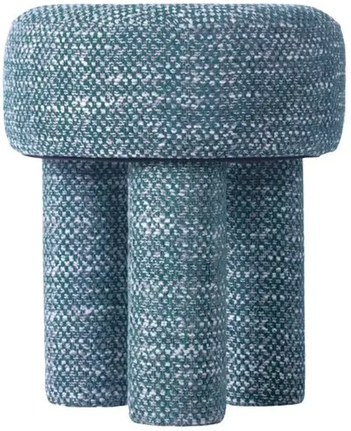 Tina Nubby Accent Stool - Handcrafted - Green