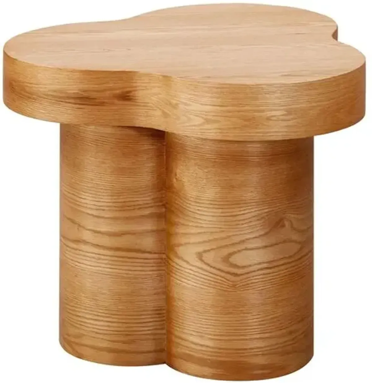 Jira Oak Side Table - Natural - Handcrafted - Brown