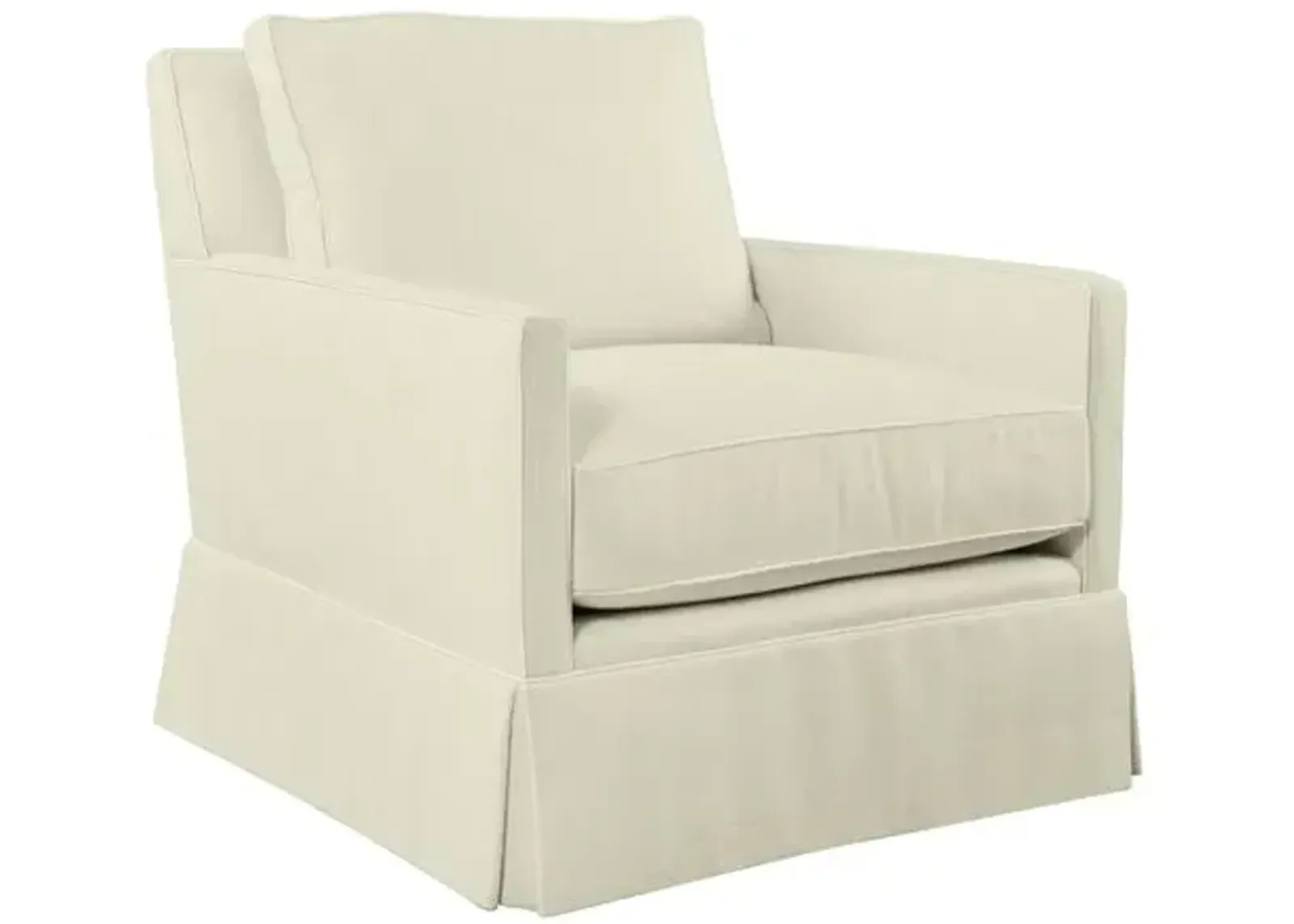 Auburn Club Chair - Crypton Linen - Miles Talbott - Hancrafted in the USA