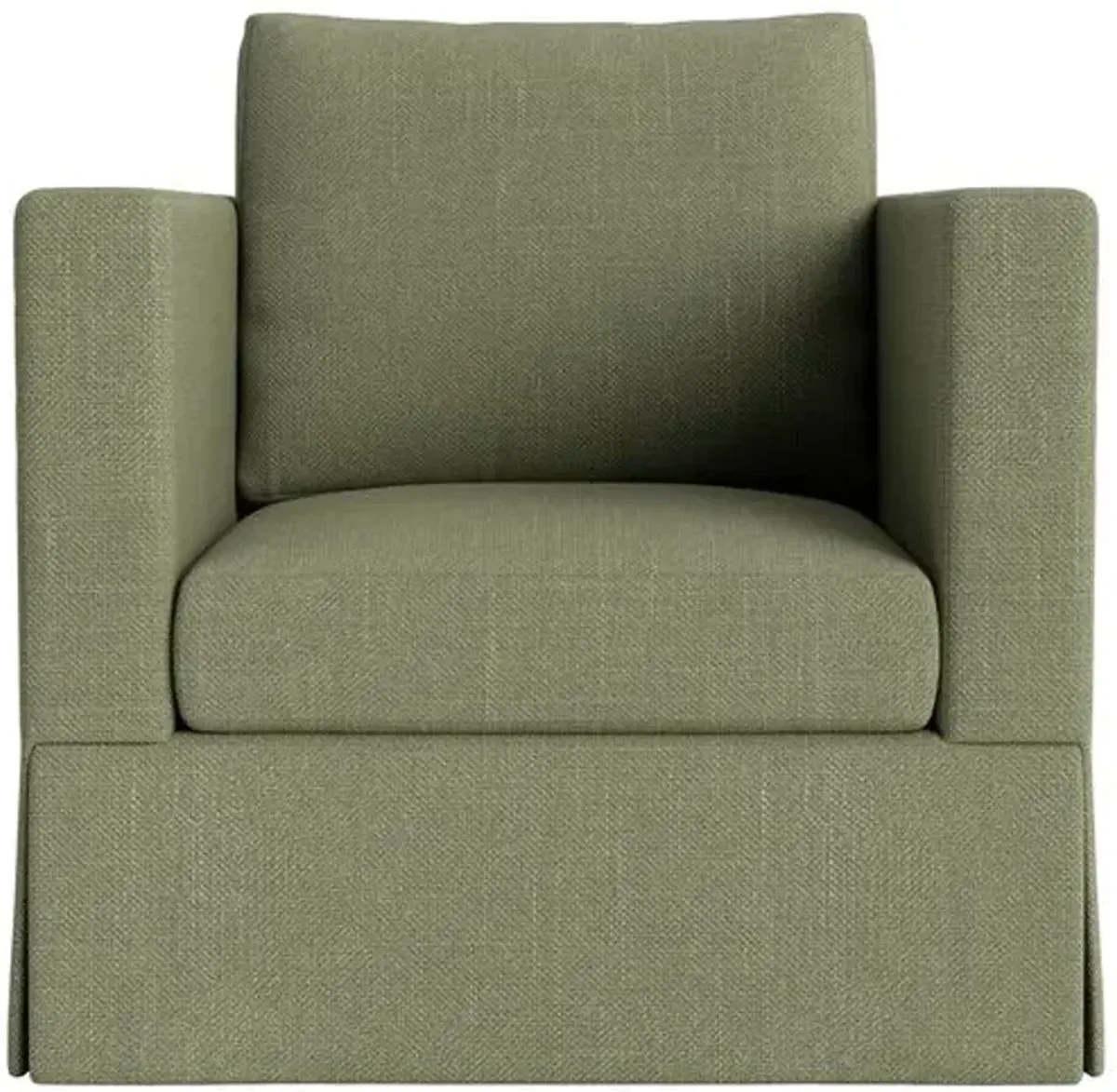 Marth Stewart Brock Chair - Lily Pond Linen Weave - Handcrafted - Green