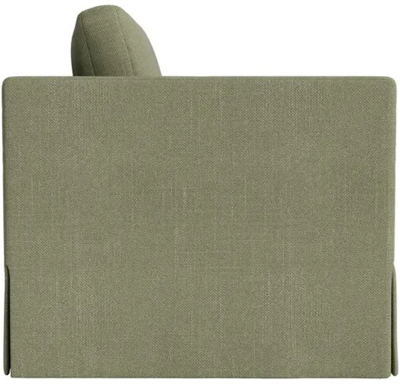 Marth Stewart Brock Chair - Lily Pond Linen Weave - Handcrafted - Green