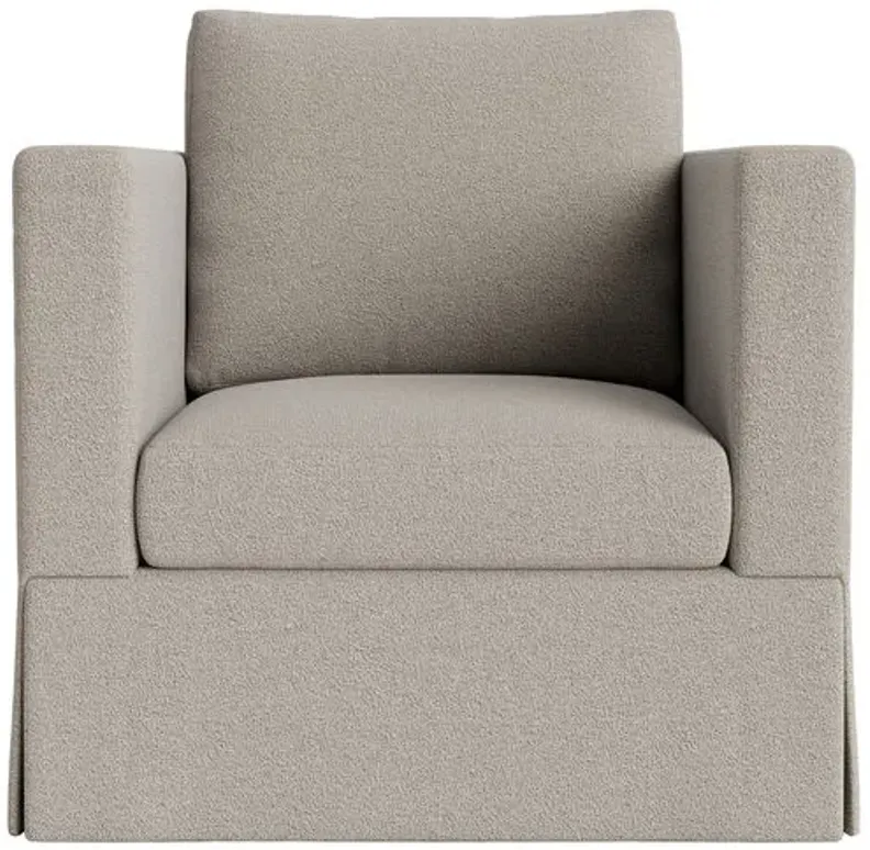 Marth Stewart Brock Chair - Perry Street Boucle - Handcrafted - Gray