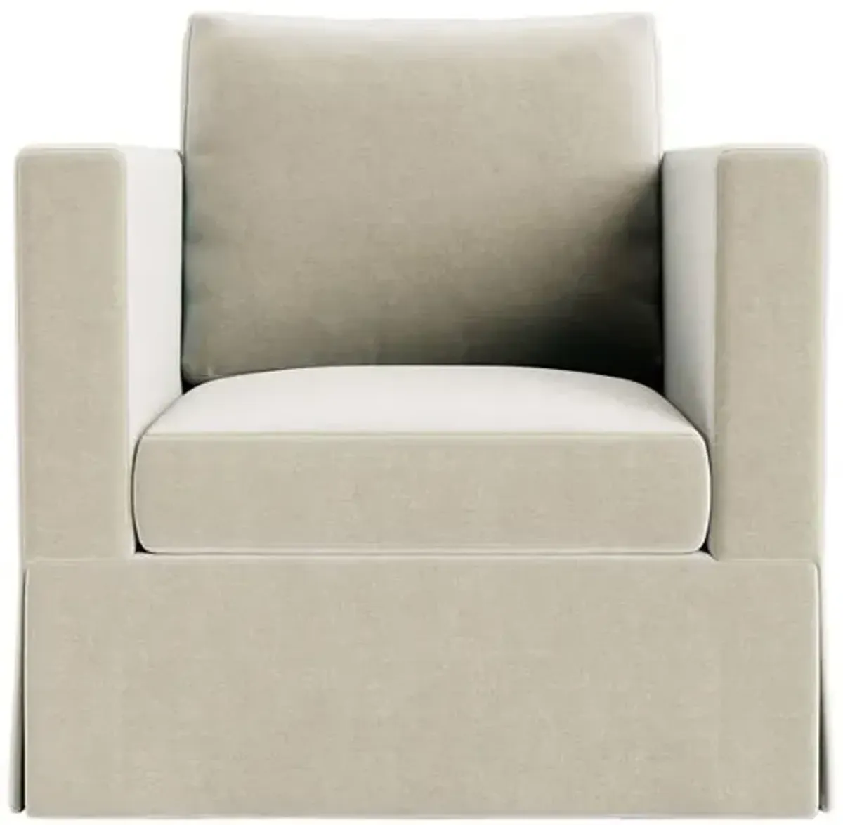 Marth Stewart Brock Chair - Perry Street Velvet - Handcrafted - Beige