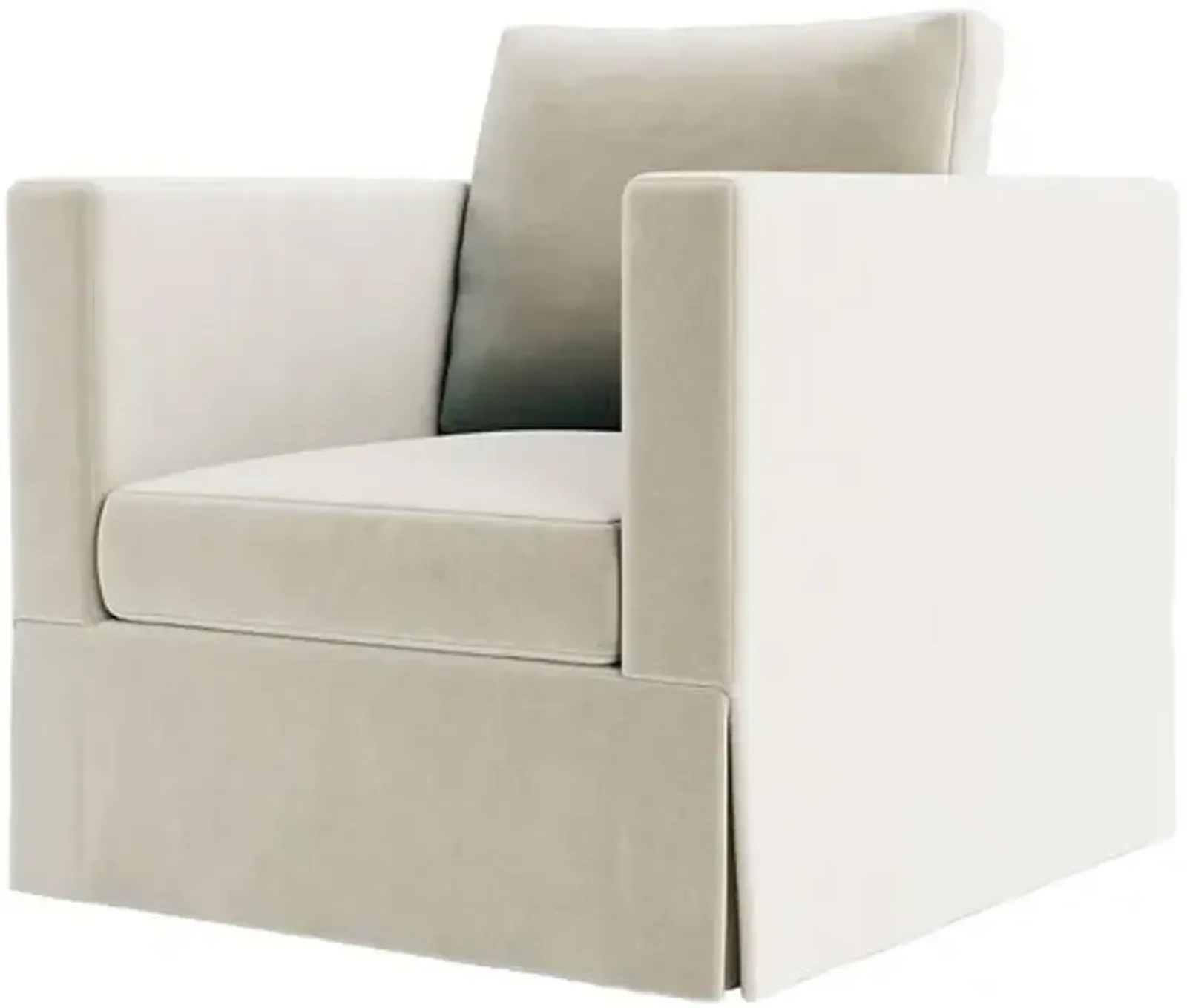 Marth Stewart Brock Chair - Perry Street Velvet - Handcrafted - Beige