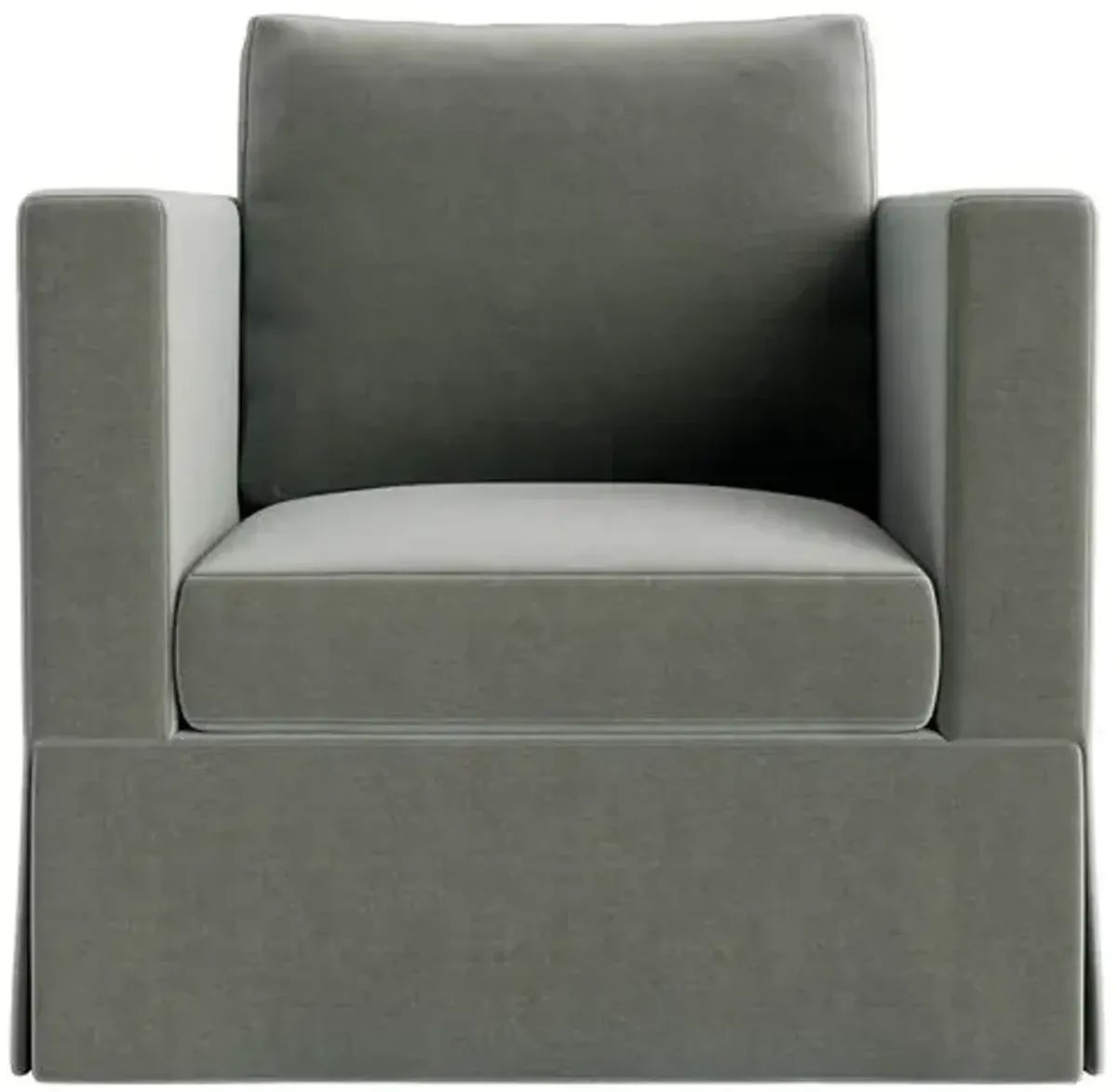 Marth Stewart Brock Chair - Perry Street Velvet - Handcrafted - Green