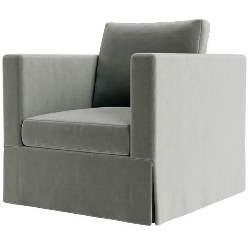 Marth Stewart Brock Chair - Perry Street Velvet - Handcrafted - Green