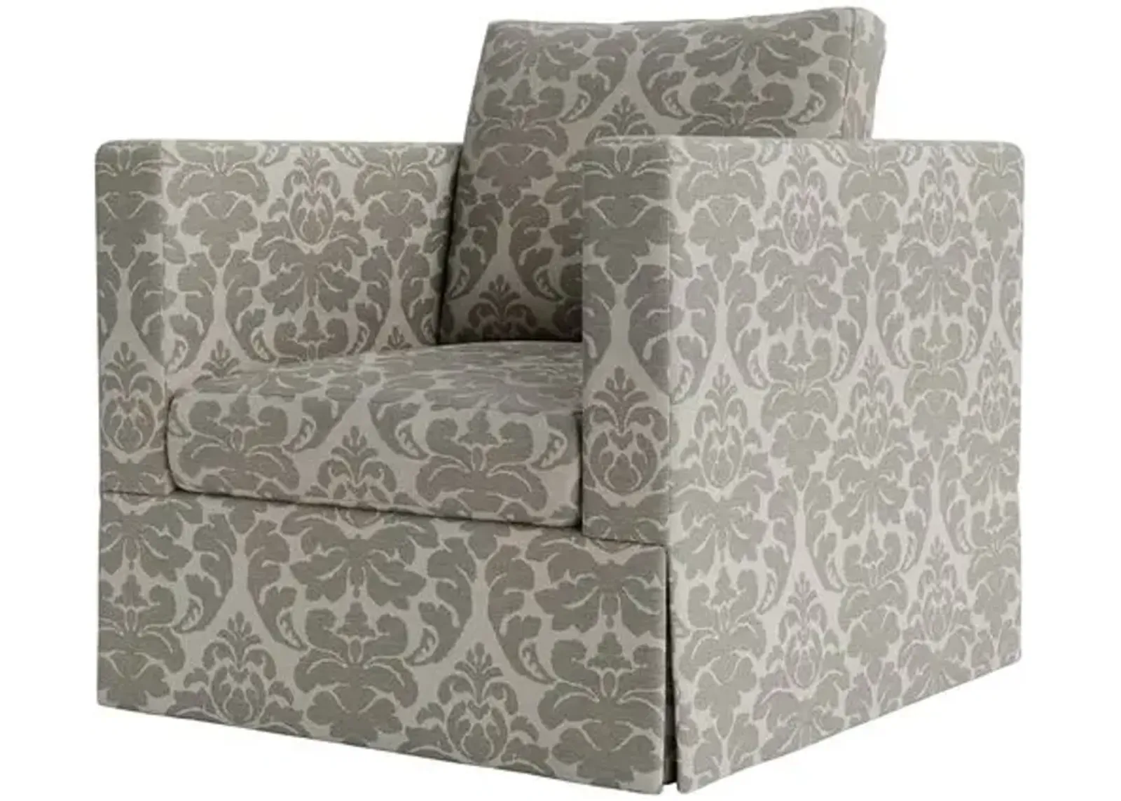 Marth Stewart Brock Chair - Skylands Damask - Handcrafted - Gray