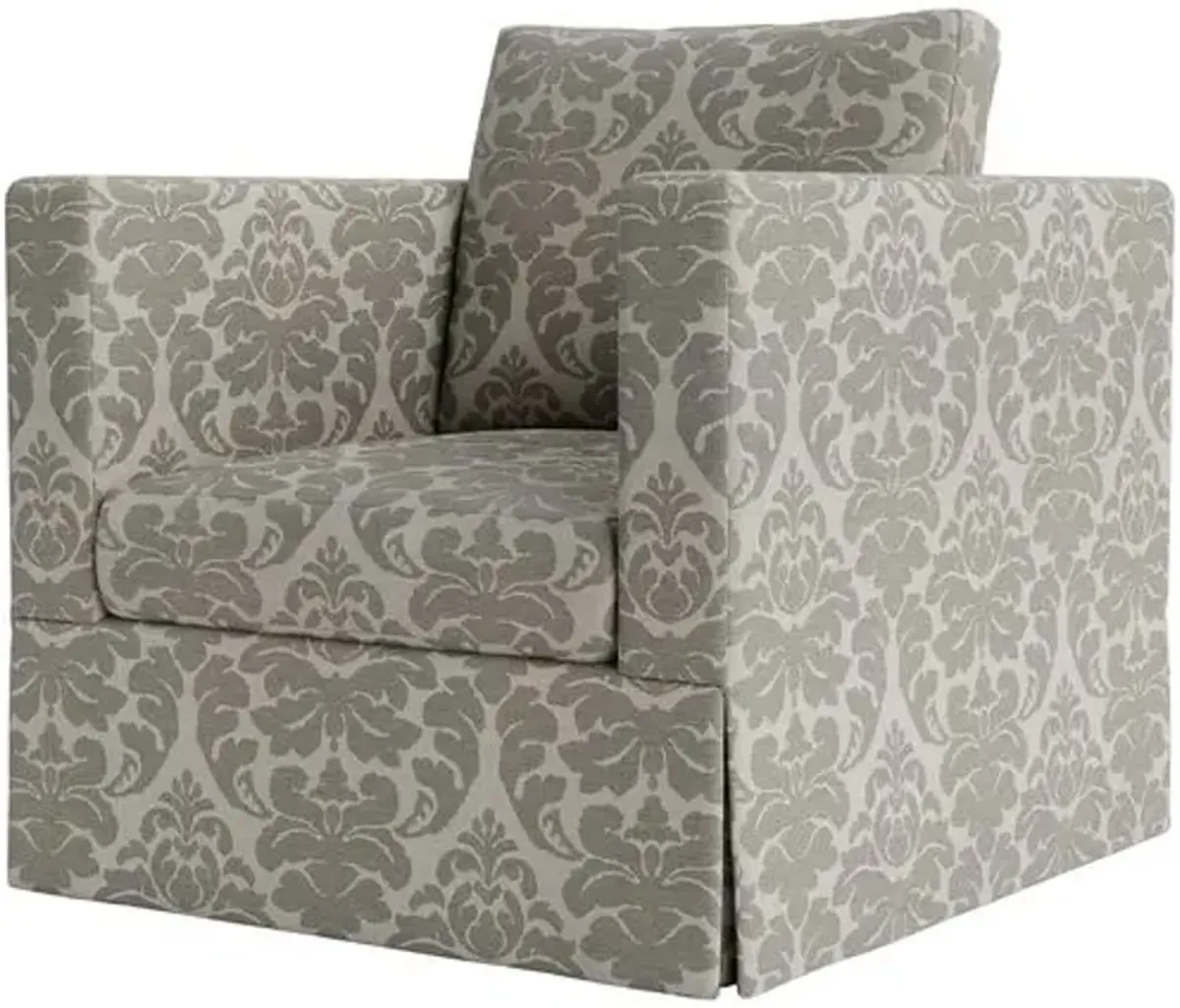 Marth Stewart Brock Chair - Skylands Damask - Handcrafted - Gray