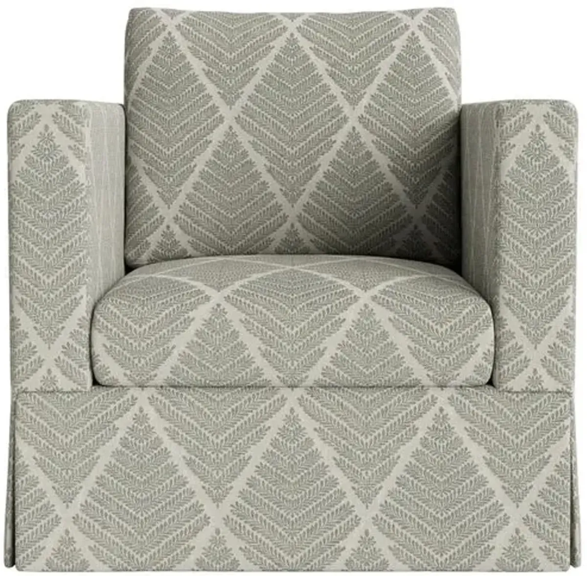 Marth Stewart Brock Chair - Bedford Jacquard - Handcrafted - Green