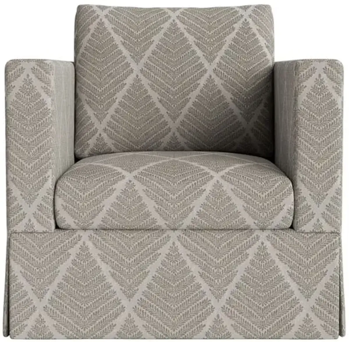 Marth Stewart Brock Chair - Bedford Jacquard - Handcrafted - Gray