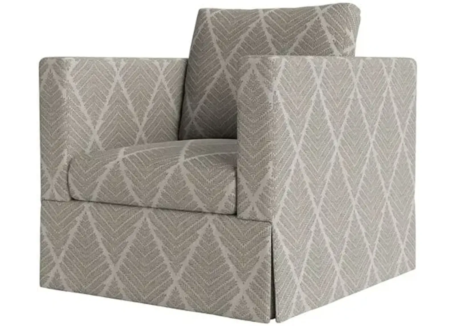 Marth Stewart Brock Chair - Bedford Jacquard - Handcrafted - Gray