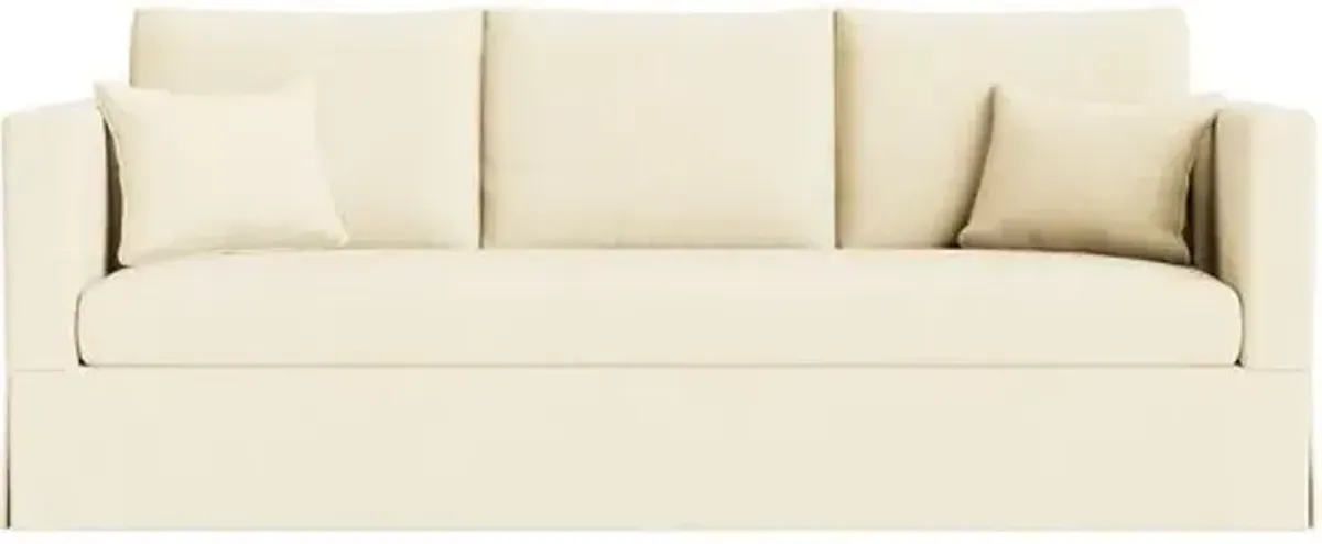 Marth Stewart Brock Sofa - Lily Pond Linen Weave - Handcrafted