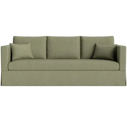 Marth Stewart Brock Sofa - Lily Pond Linen Weave - Handcrafted