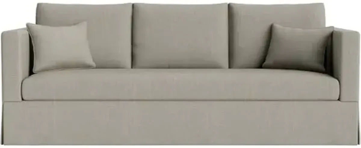 Marth Stewart Brock Sofa - Lily Pond Linen Weave - Handcrafted