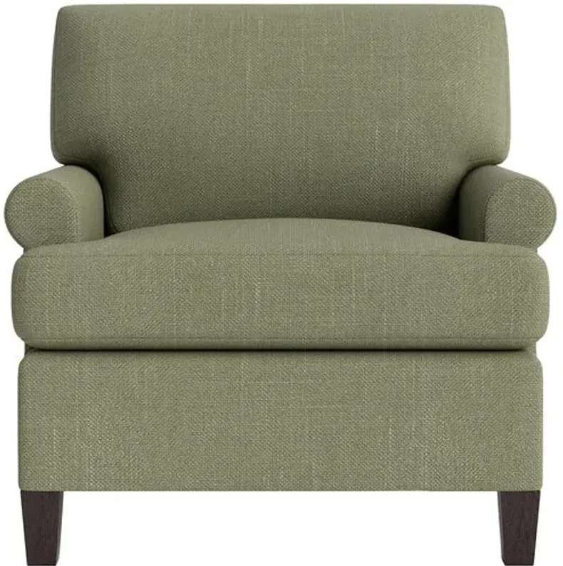 Marth Stewart Foster Chair - Lily Pond Linen Weave - Handcrafted - Green