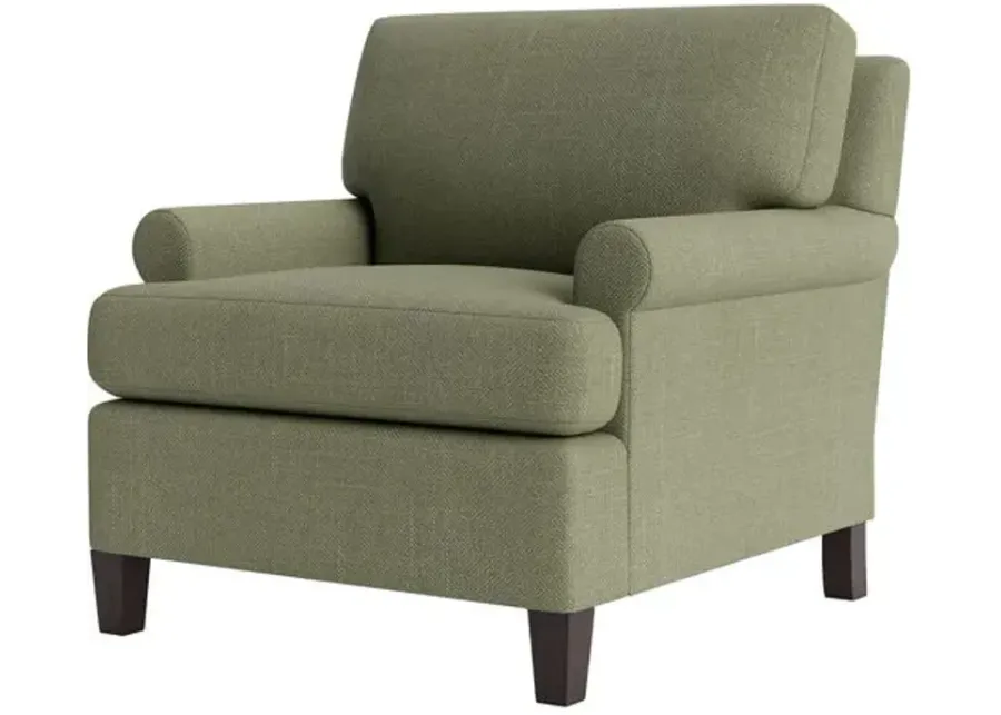 Marth Stewart Foster Chair - Lily Pond Linen Weave - Handcrafted - Green