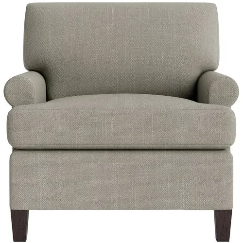 Marth Stewart Foster Chair - Lily Pond Linen Weave - Handcrafted - Gray