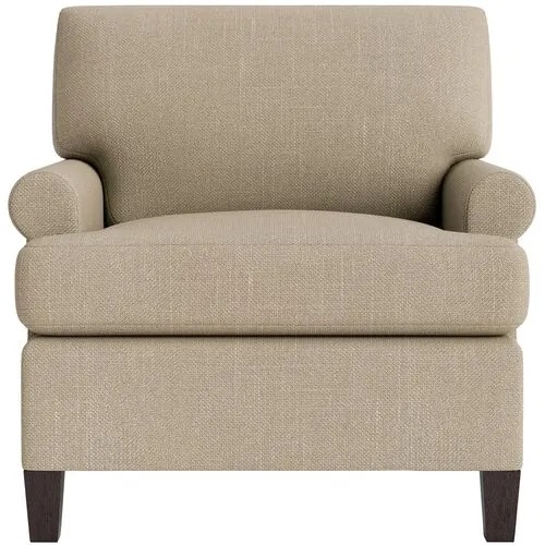 Marth Stewart Foster Chair - Lily Pond Linen Weave - Handcrafted - Brown