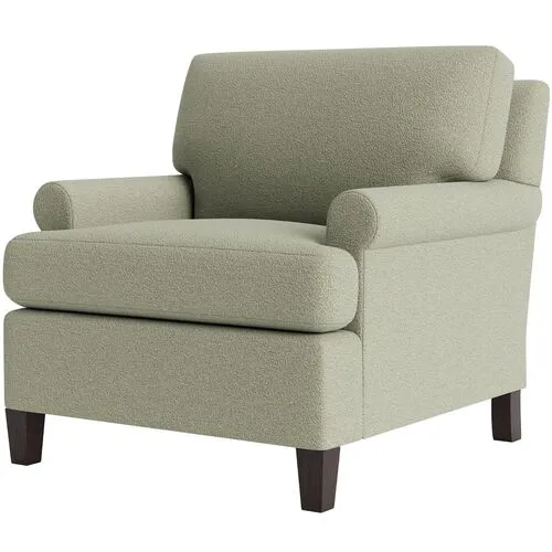 Marth Stewart Foster Chair - Perry Street Boucle - Handcrafted - Green