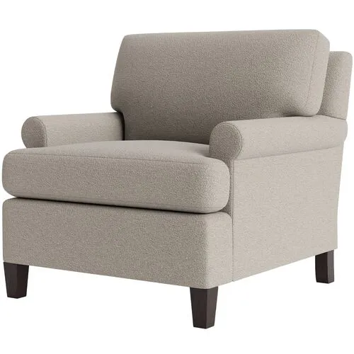 Marth Stewart Foster Chair - Perry Street Boucle - Handcrafted - Gray