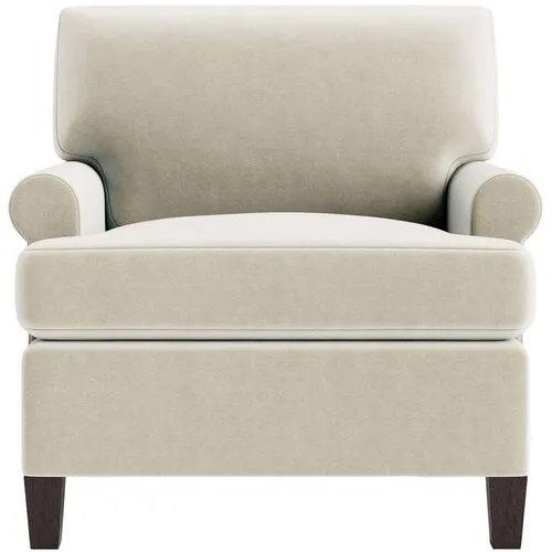 Marth Stewart Foster Chair - Perry Street Velvet - Handcrafted - Beige