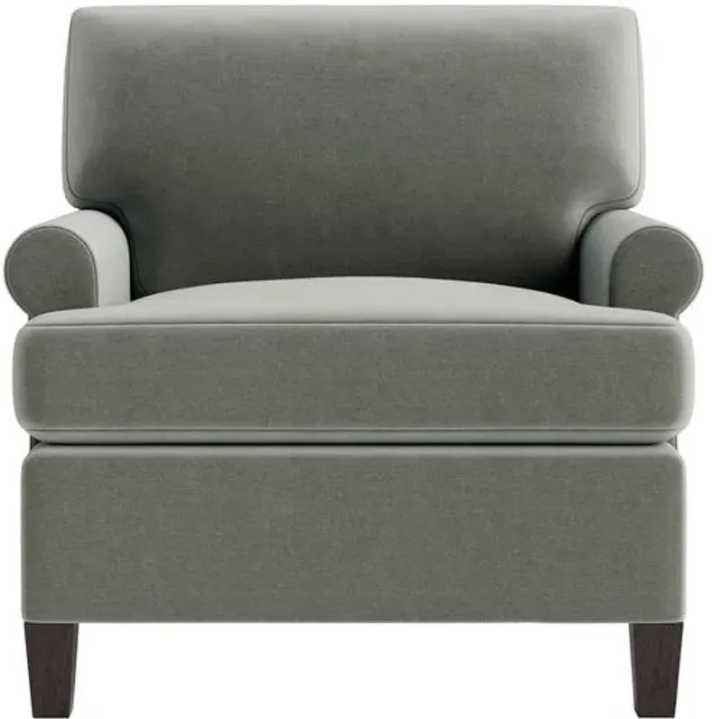 Marth Stewart Foster Chair - Perry Street Velvet - Handcrafted - Green