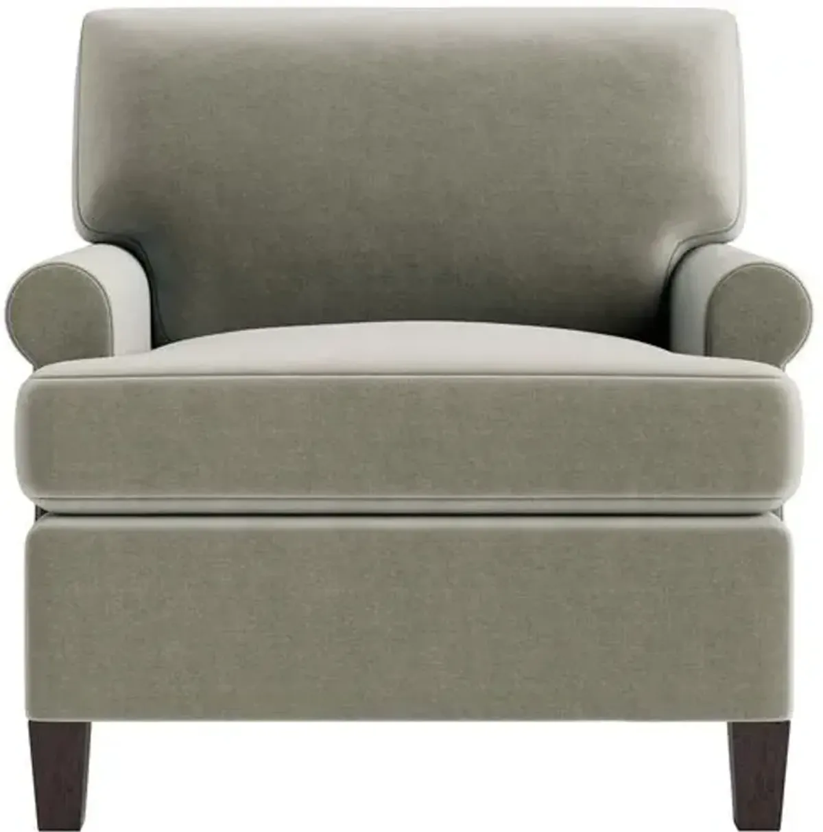 Marth Stewart Foster Chair - Perry Street Velvet - Handcrafted - Gray