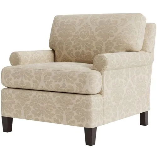 Marth Stewart Foster Chair - Skylands Damask - Handcrafted - Brown