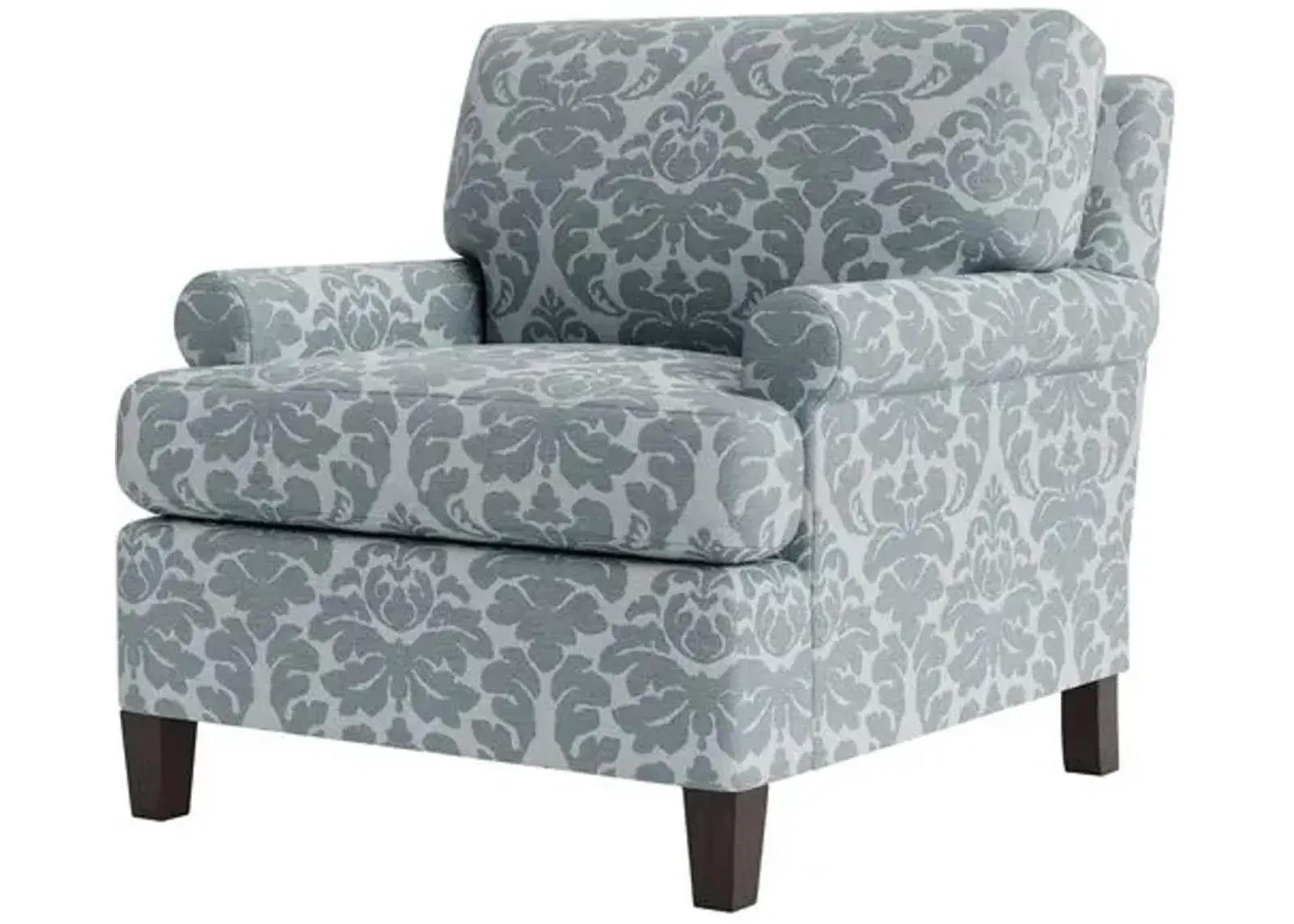 Marth Stewart Foster Chair - Skylands Damask - Handcrafted - Blue