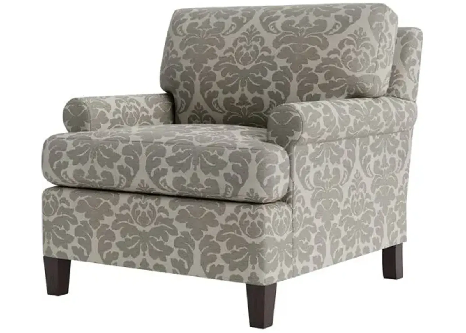 Marth Stewart Foster Chair - Skylands Damask - Handcrafted - Gray