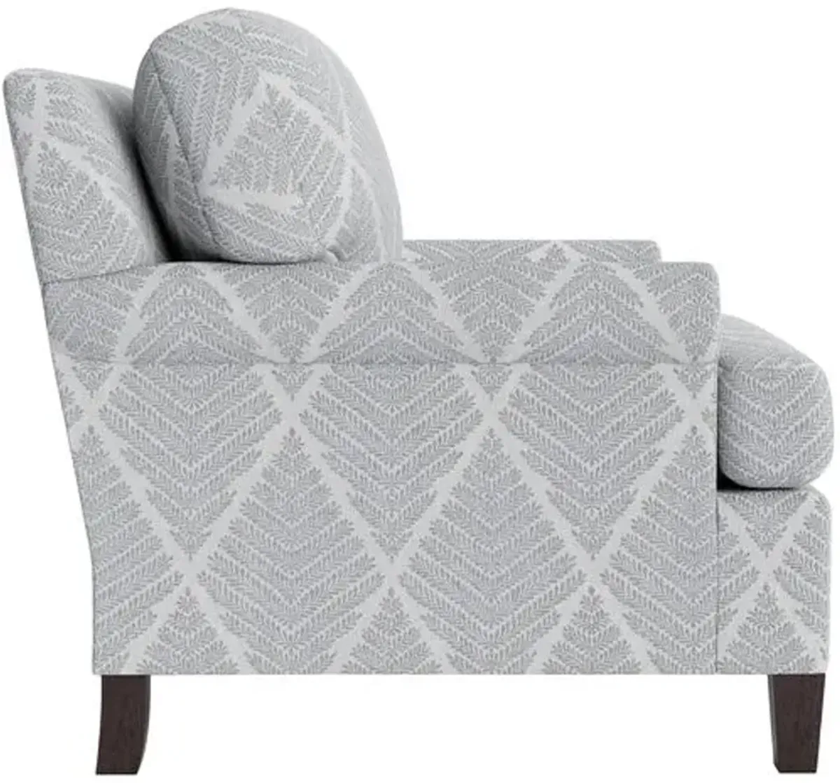 Marth Stewart Foster Chair - Bedford Jacquard - Handcrafted - Blue