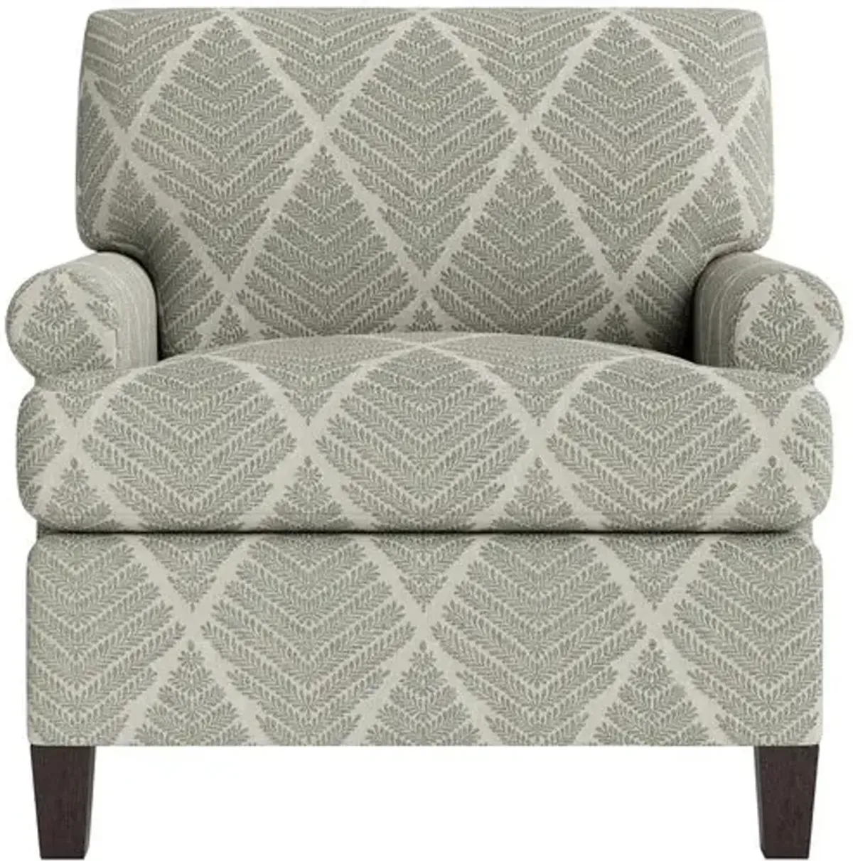 Marth Stewart Foster Chair - Bedford Jacquard - Handcrafted - Green