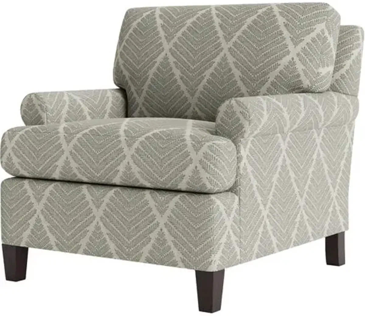 Marth Stewart Foster Chair - Bedford Jacquard - Handcrafted - Green