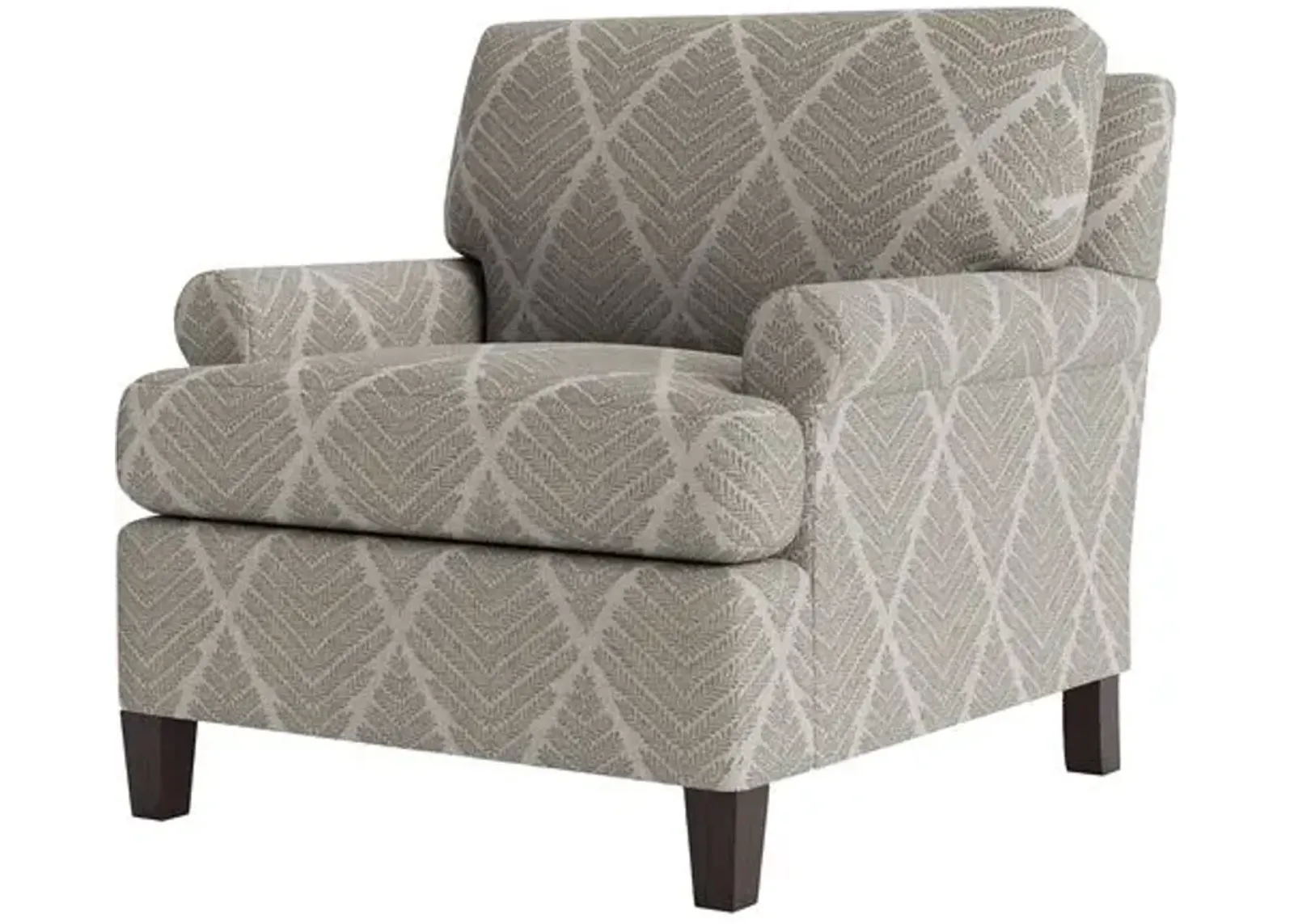 Marth Stewart Foster Chair - Bedford Jacquard - Handcrafted - Gray