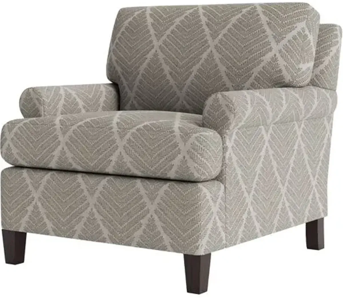 Marth Stewart Foster Chair - Bedford Jacquard - Handcrafted - Gray