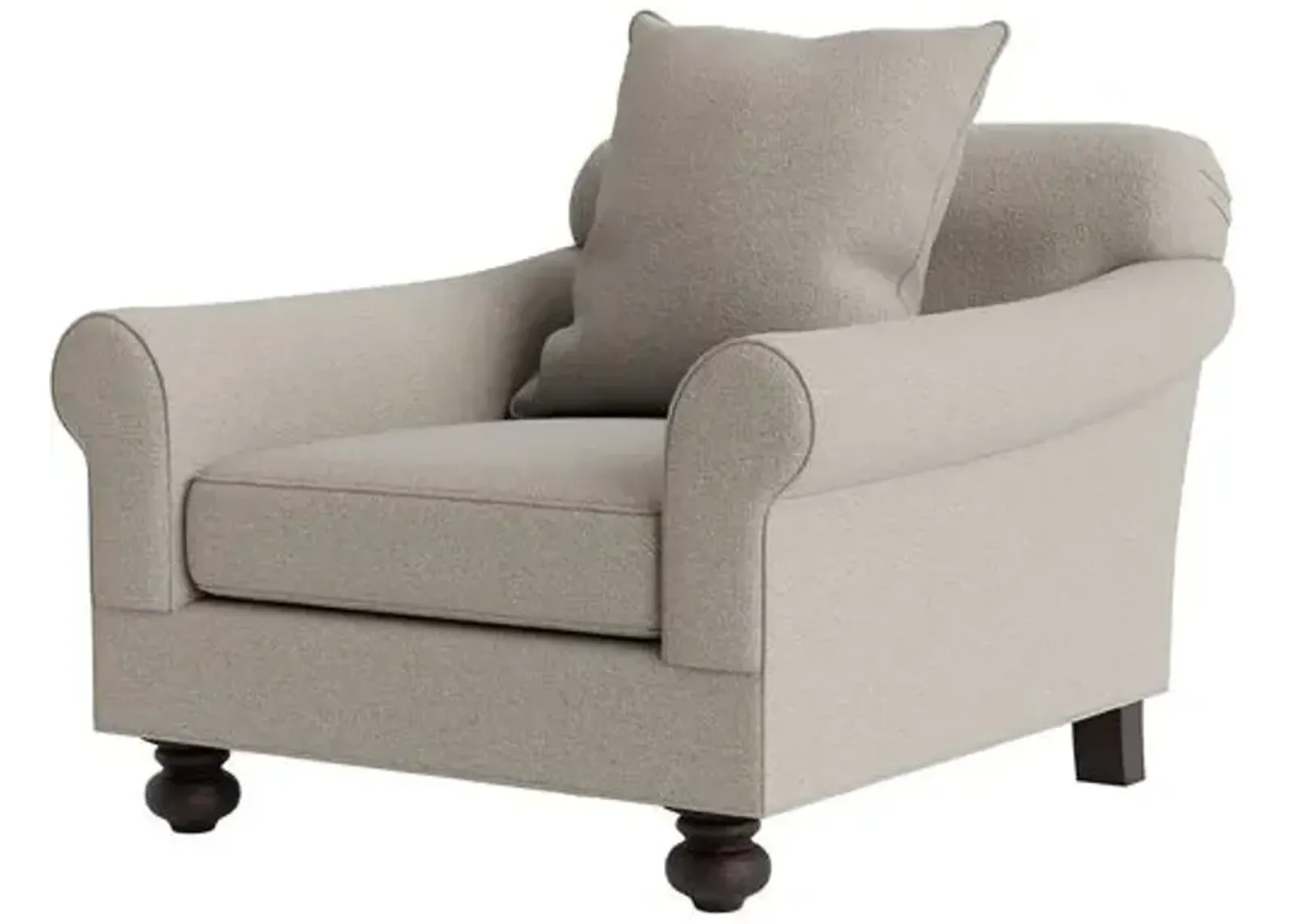 Marth Stewart Logan Chair - Perry Street Boucle - Handcrafted - Gray