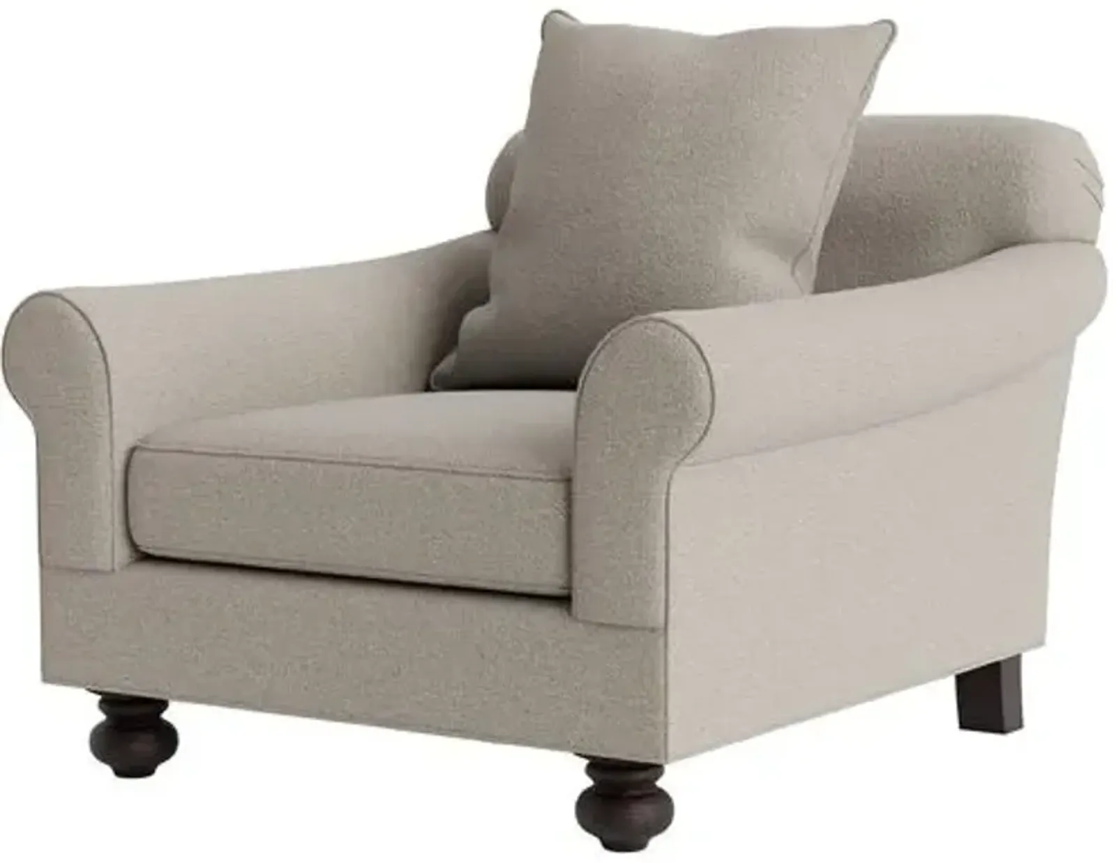 Marth Stewart Logan Chair - Perry Street Boucle - Handcrafted - Gray